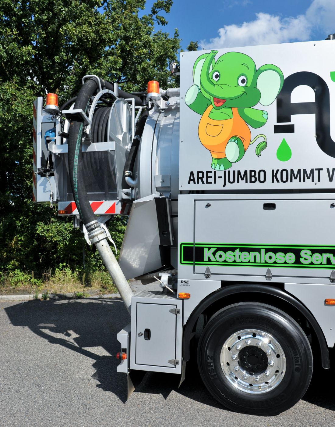 Schlauch an Laster